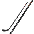 CCM Intermediate Tacks Recharge 70 Hockey Stick - Black/Orange, front view with shaft detail