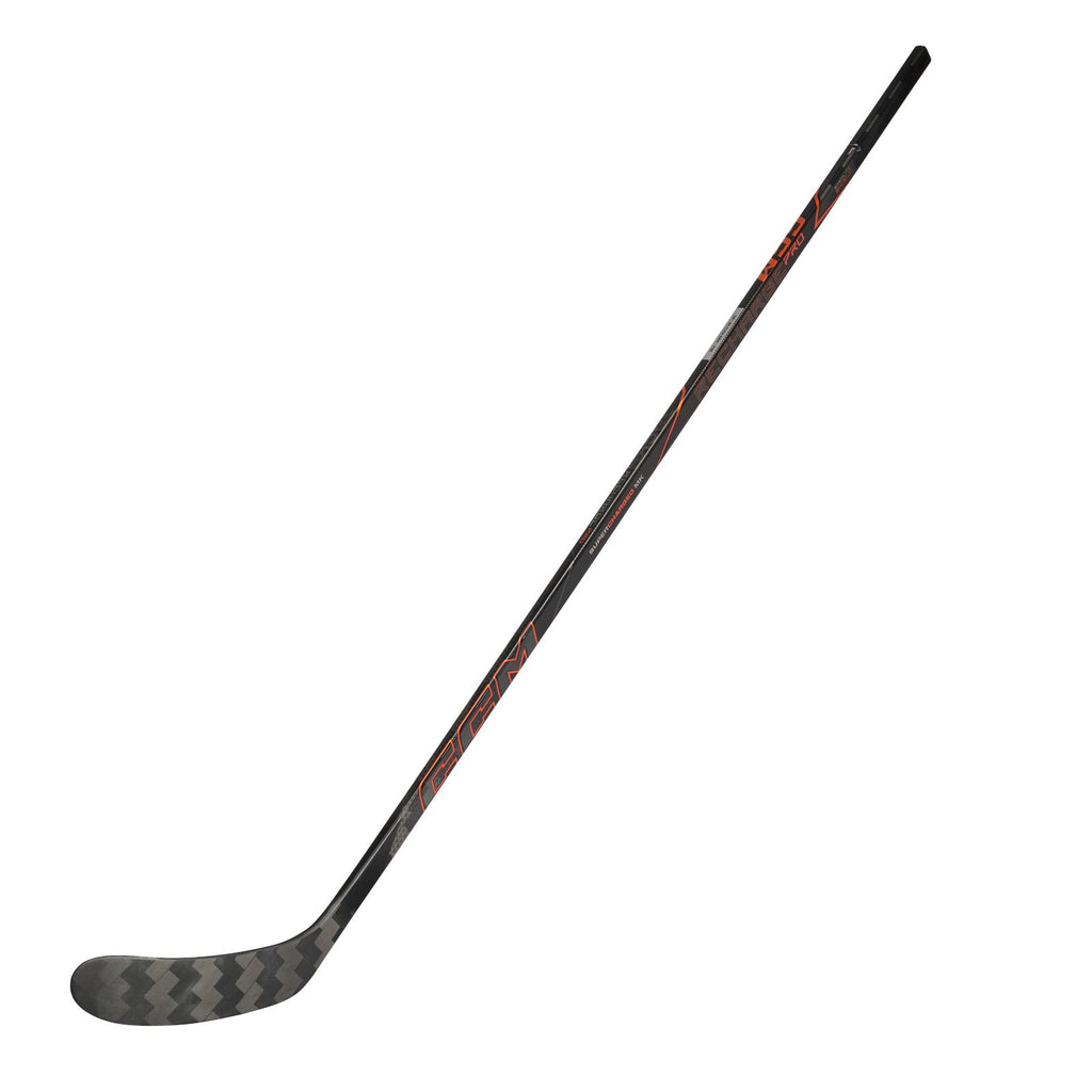 CCM Senior Tacks Recharge Pro Hockey Stick - Black/Orange, front view
