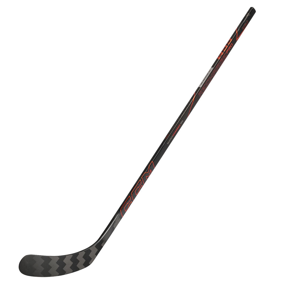 CCM Youth Tacks Recharge Pro Hockey Stick - Black/Orange, front view