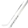 CCM Junior Tacks Recharge Pro White Hockey Stick - White, front view with shaft detail