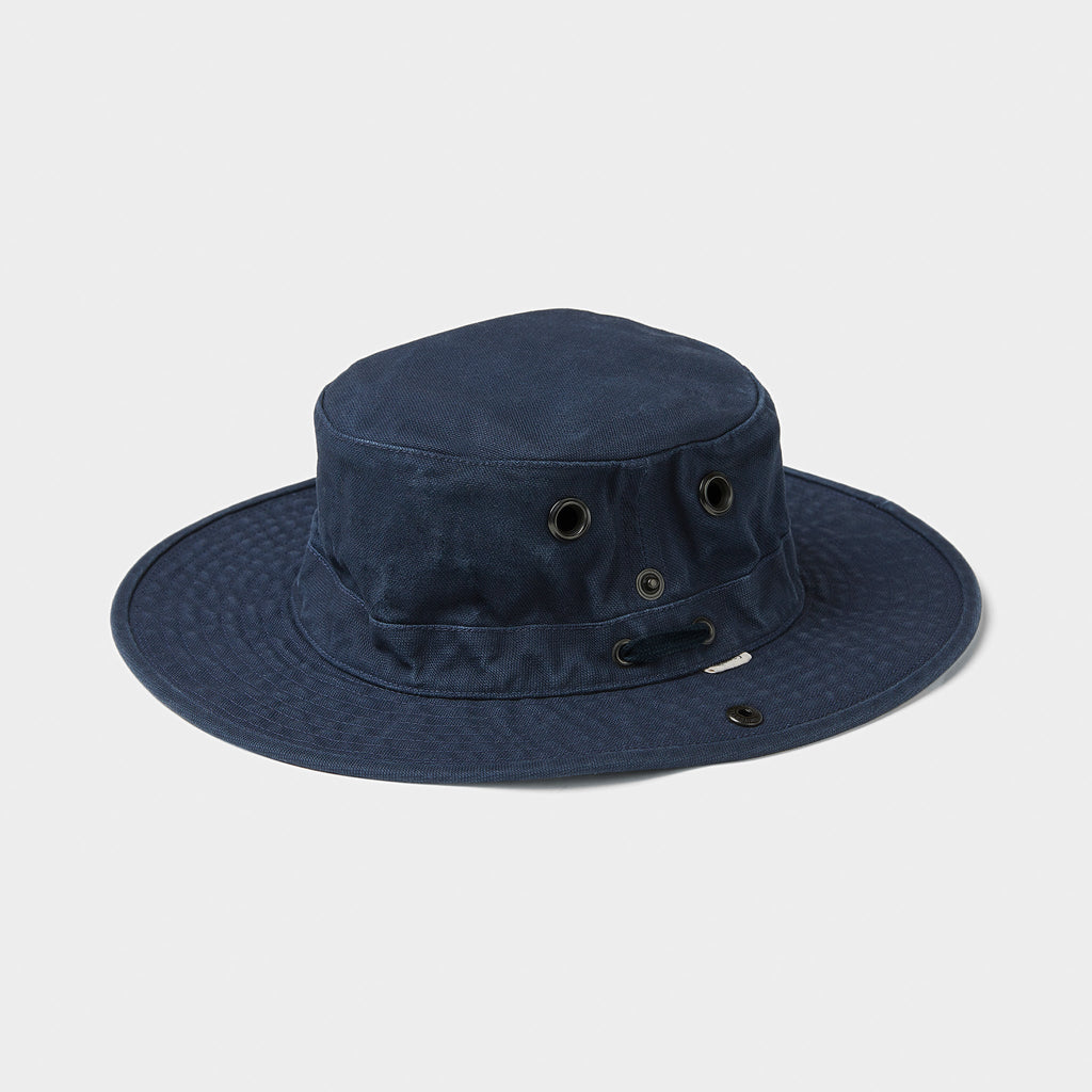 Tilley T3 Wanderer Hat in Dark Navy, studio three-quarter view