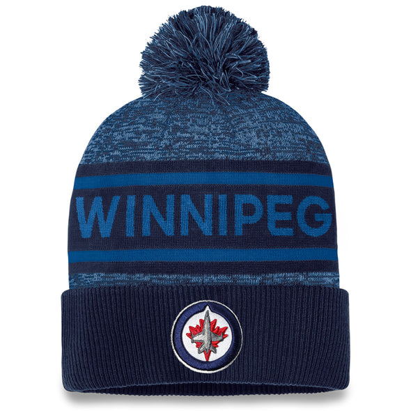NHL Authentic Pro Heathered Cuffed Pom Toque