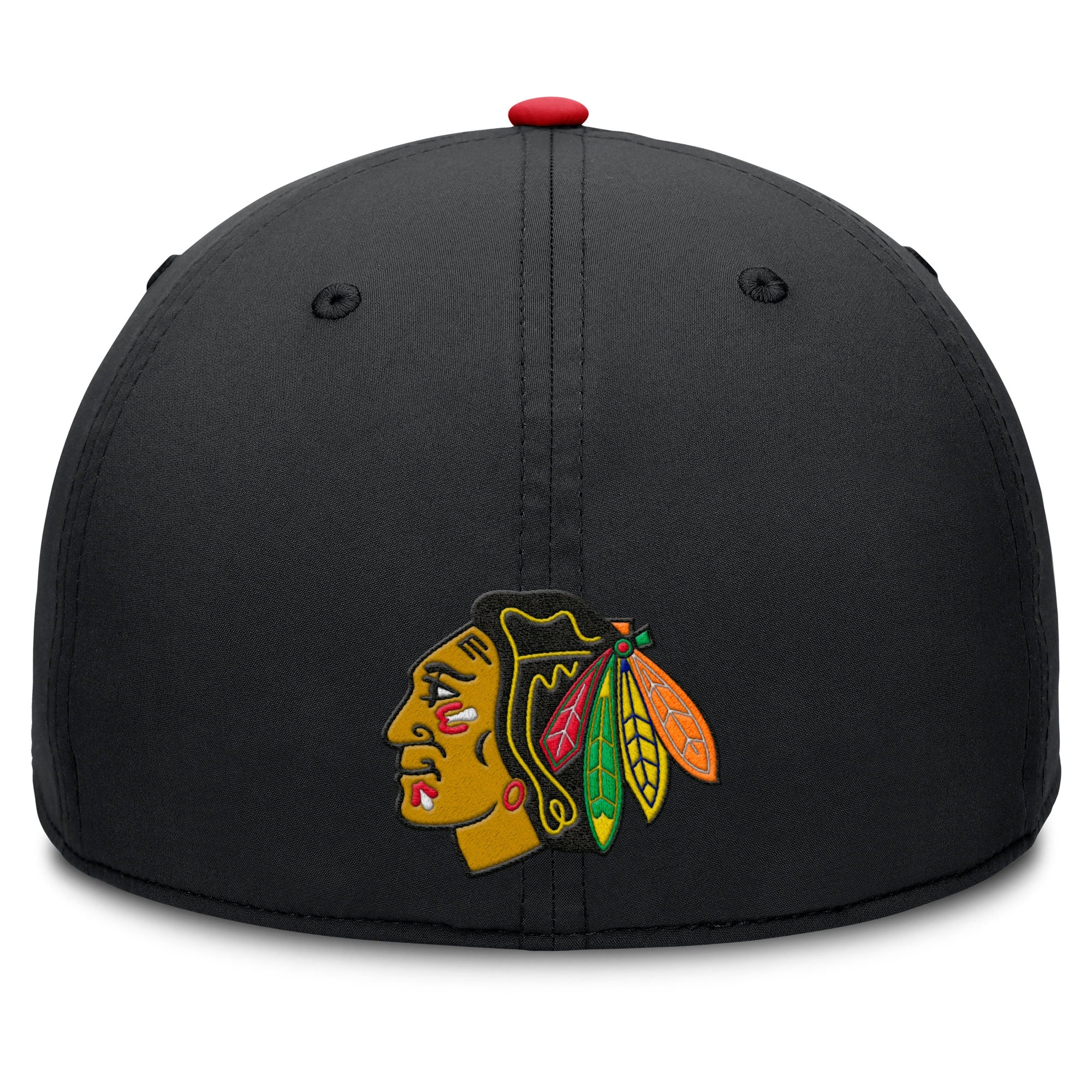 Chicago Blackhawks Fanatics Authentic Pro Rink Team Code Flex Hat Black/Red - back