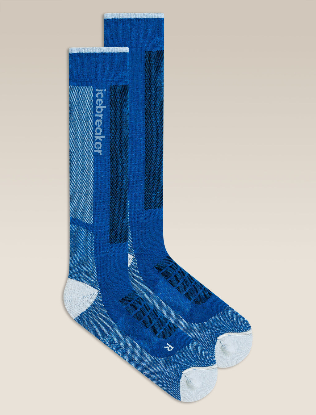 Icebreaker Men's Merino Ski+ Medium Over The Calf Socks - Lazurite/Snow, front