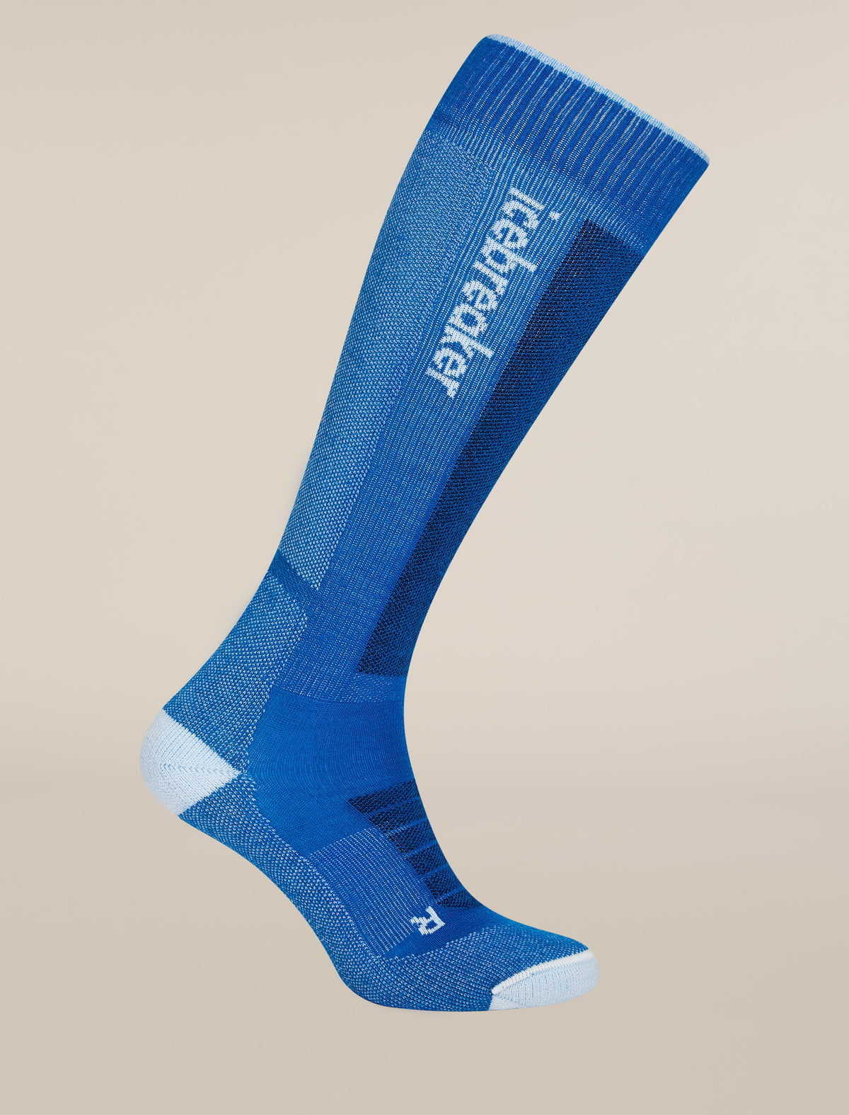 Icebreaker Men's Merino Ski+ Medium Over The Calf Socks - Lazurite/Snow, view 3