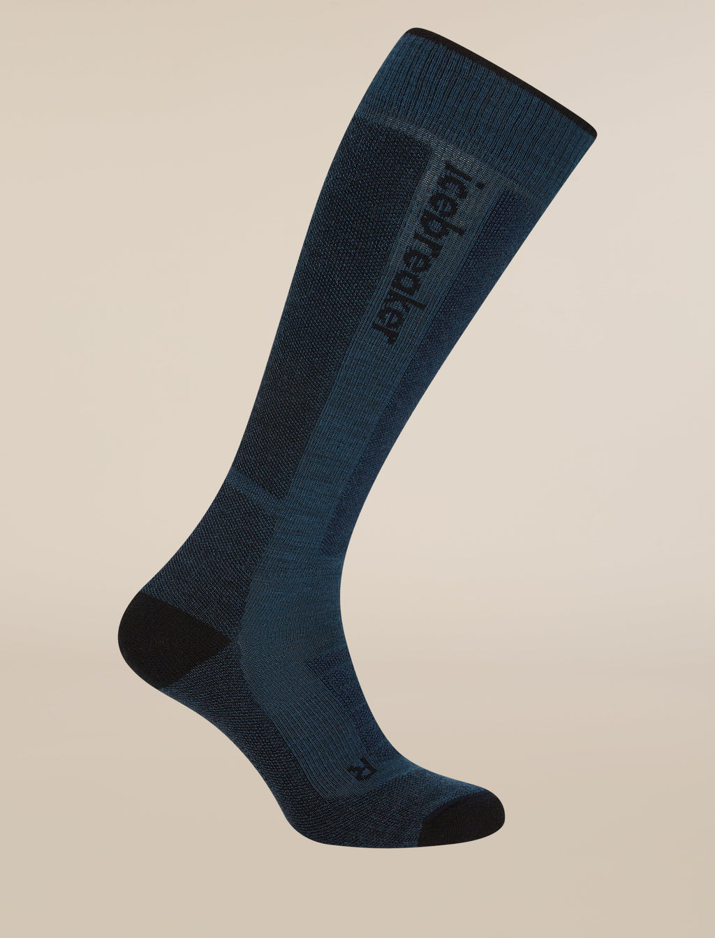 Icebreaker Men's Merino Ski+ Medium Over The Calf Socks - Abyss/Black, view 3