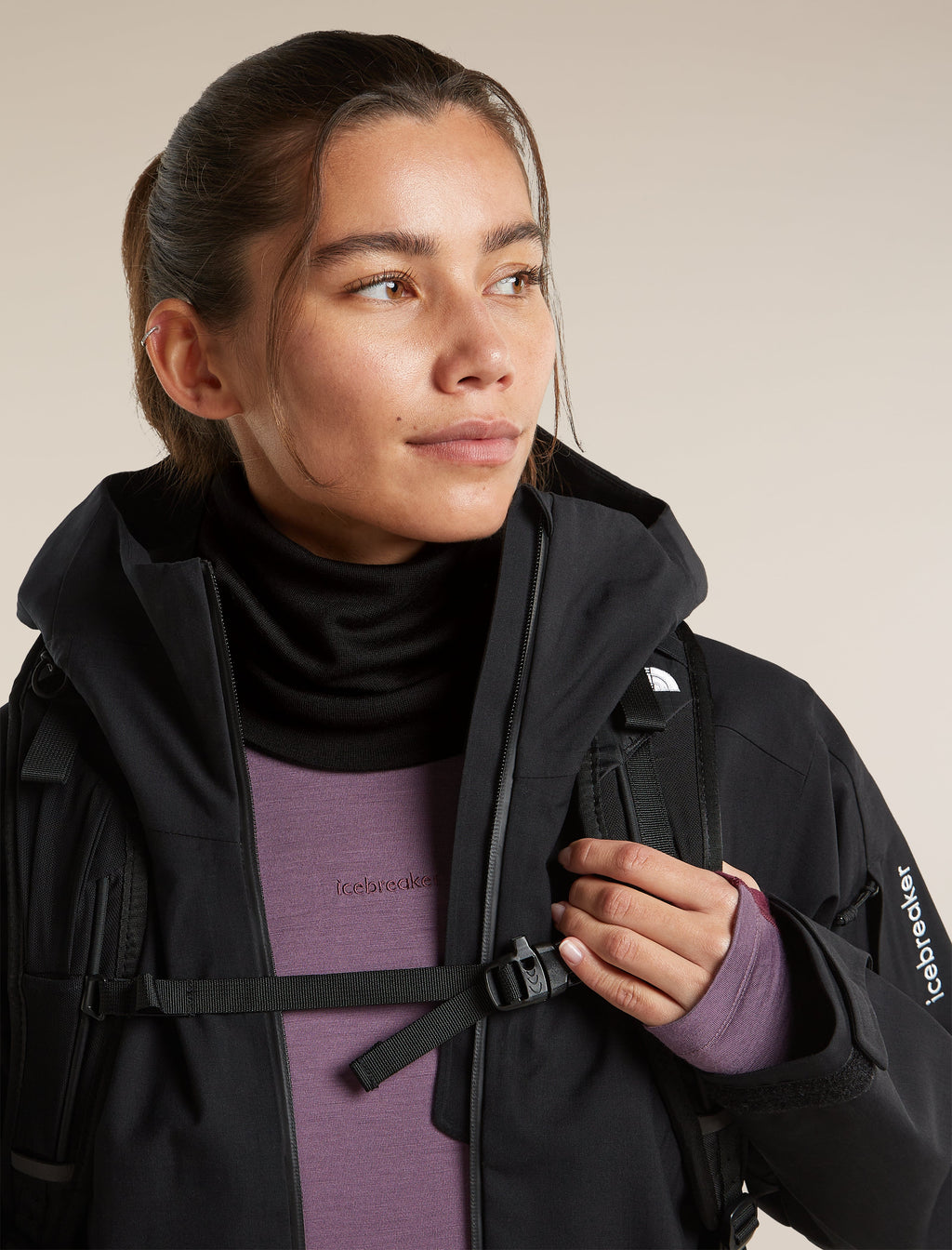Icebreaker Unisex Merino Apex Chute - Black, view 4