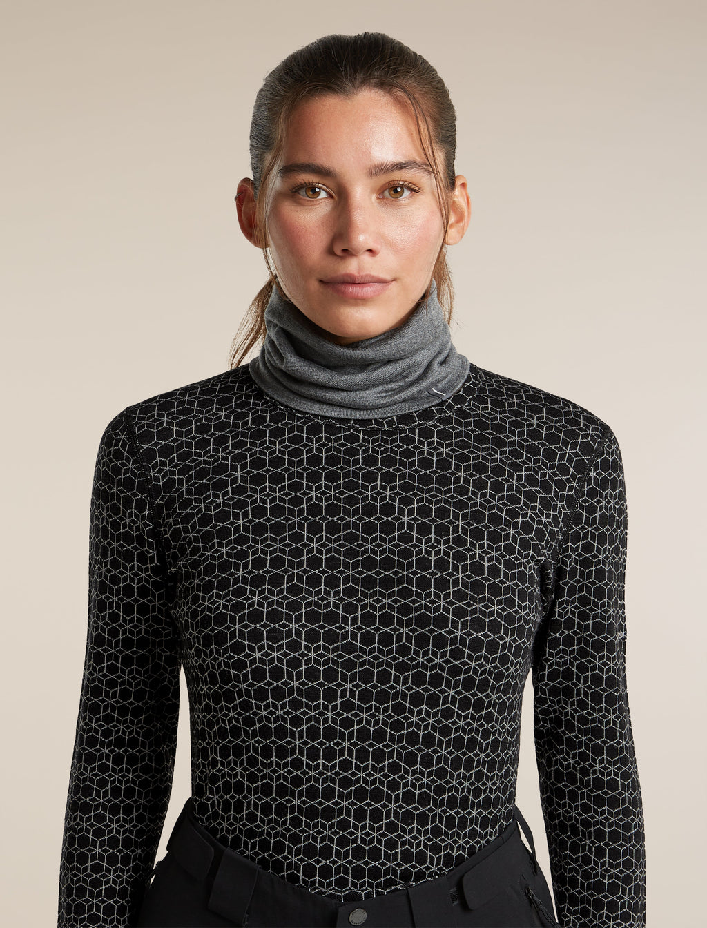 Icebreaker Unisex Merino Apex Chute - Gritstone Heather, view 2