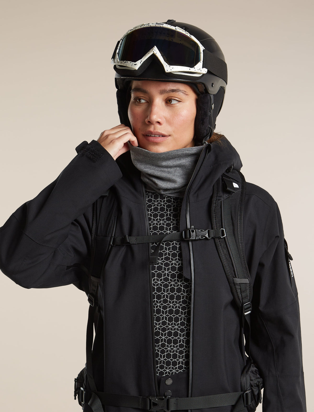 Icebreaker Unisex Merino Apex Chute - Gritstone Heather, view 4