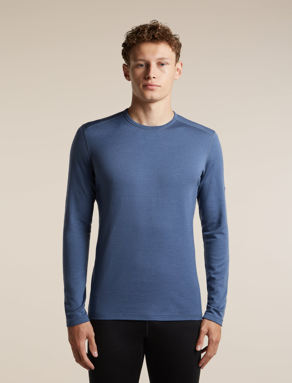 Icebreaker Men's Merino 260 Tech Long Sleeve Crew Thermal Top - Dawn, front