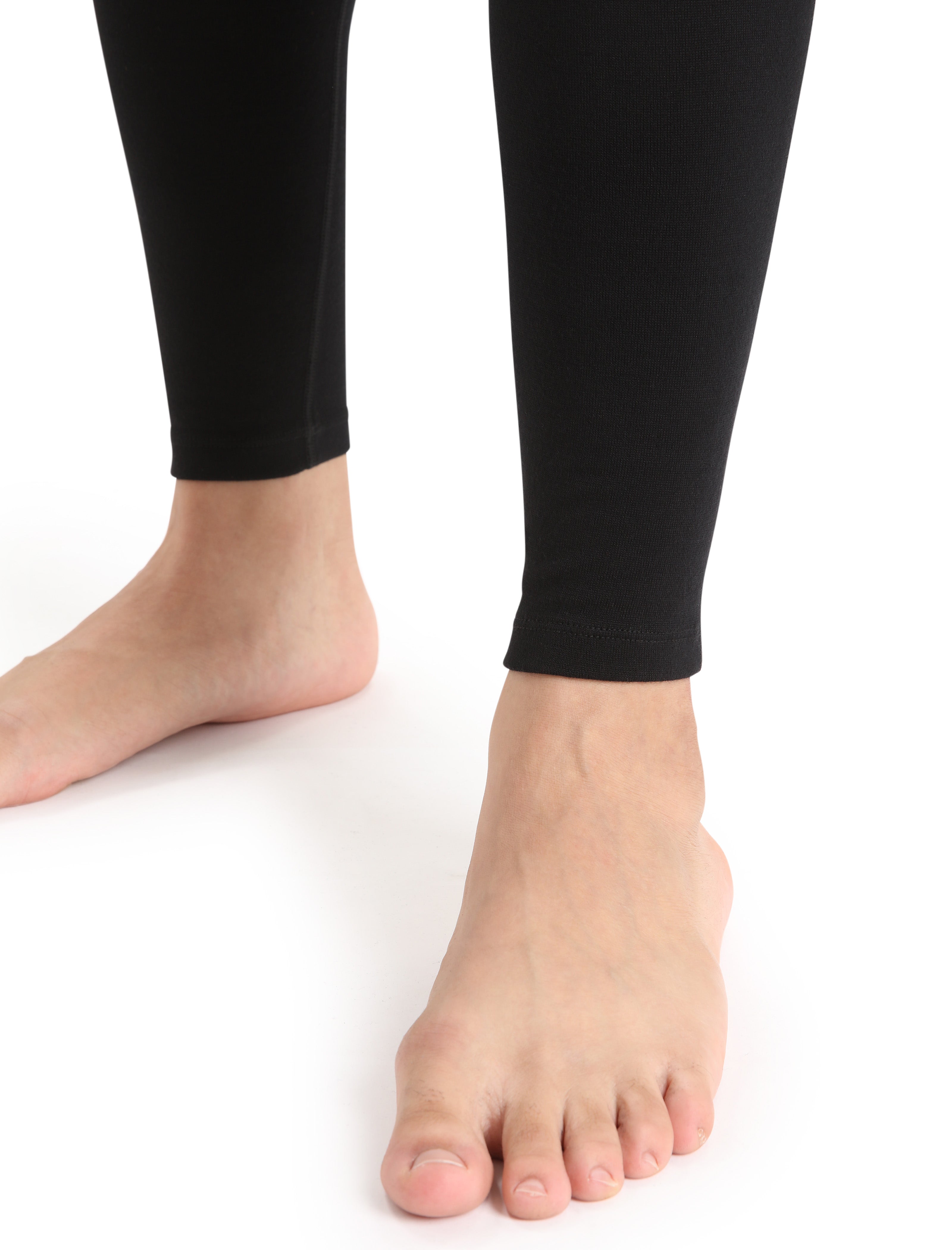 Icebreaker Men's Merino 260 Tech Leggings - Black - ankle cuff detail