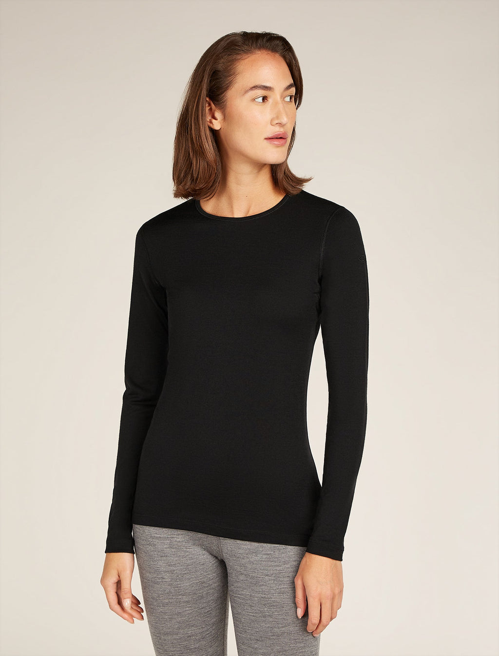Icebreaker 200 Oasis Long Sleeve Crew - Black