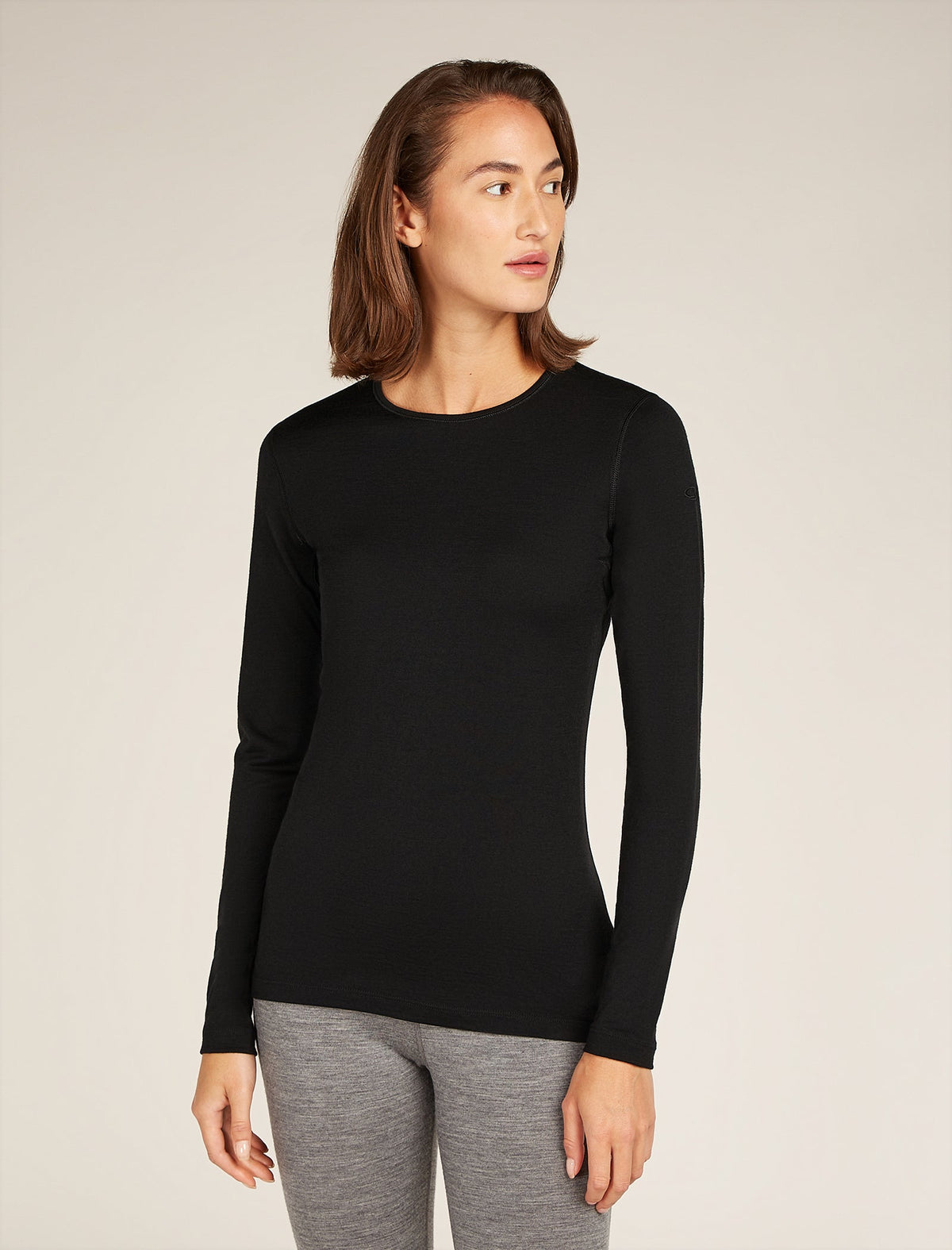 Icebreaker 200 Oasis Long Sleeve Crew - Black