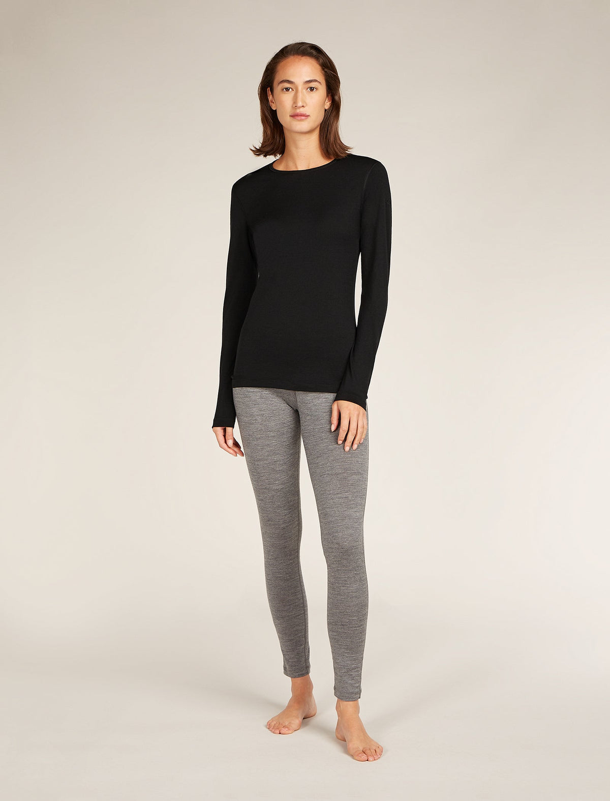 Icebreaker 200 Oasis Long Sleeve Crew - Black