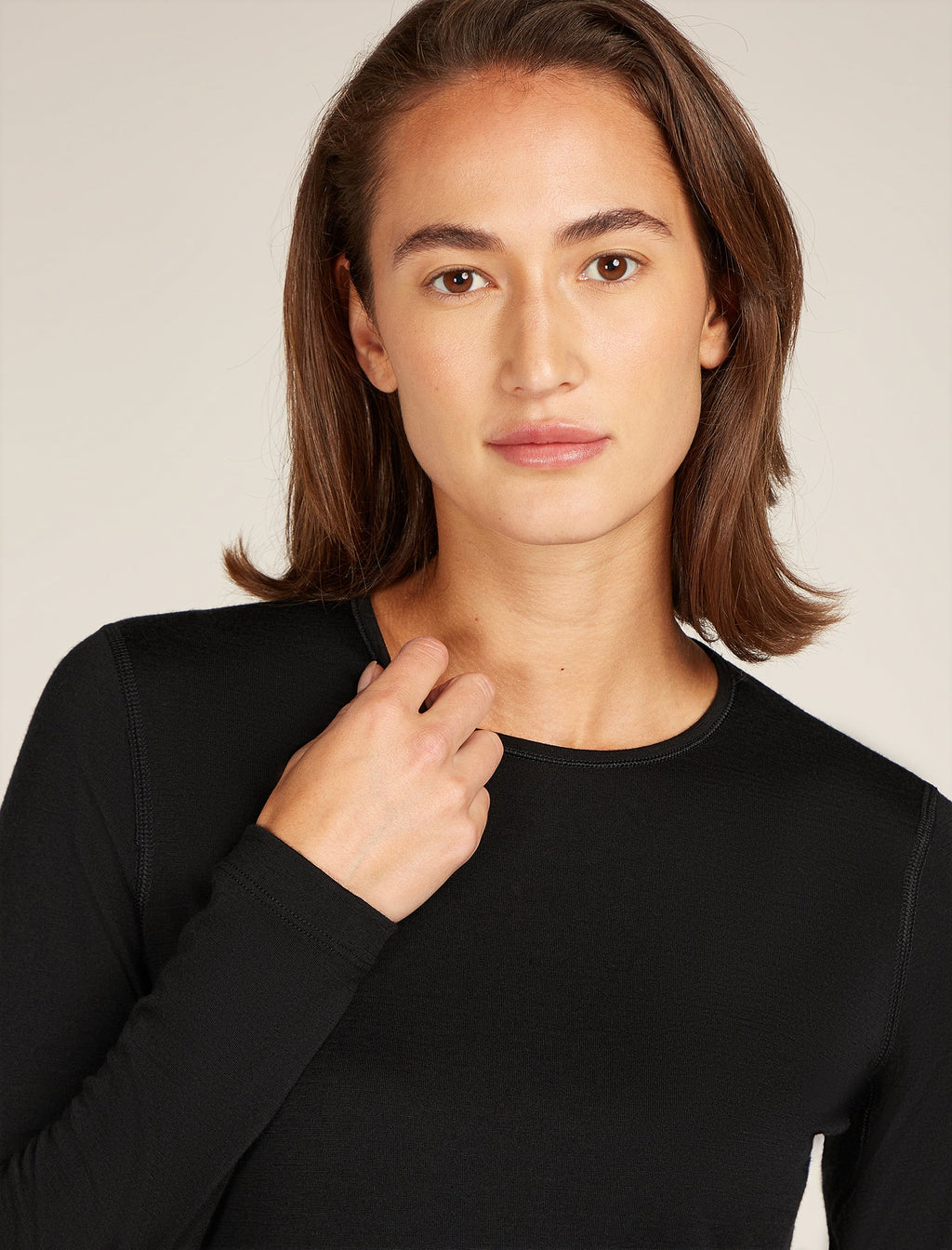 Icebreaker 200 Oasis Long Sleeve Crew - Black