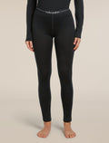 Icebreaker Women's Merino 260 Tech Thermal Leggings - Black - front