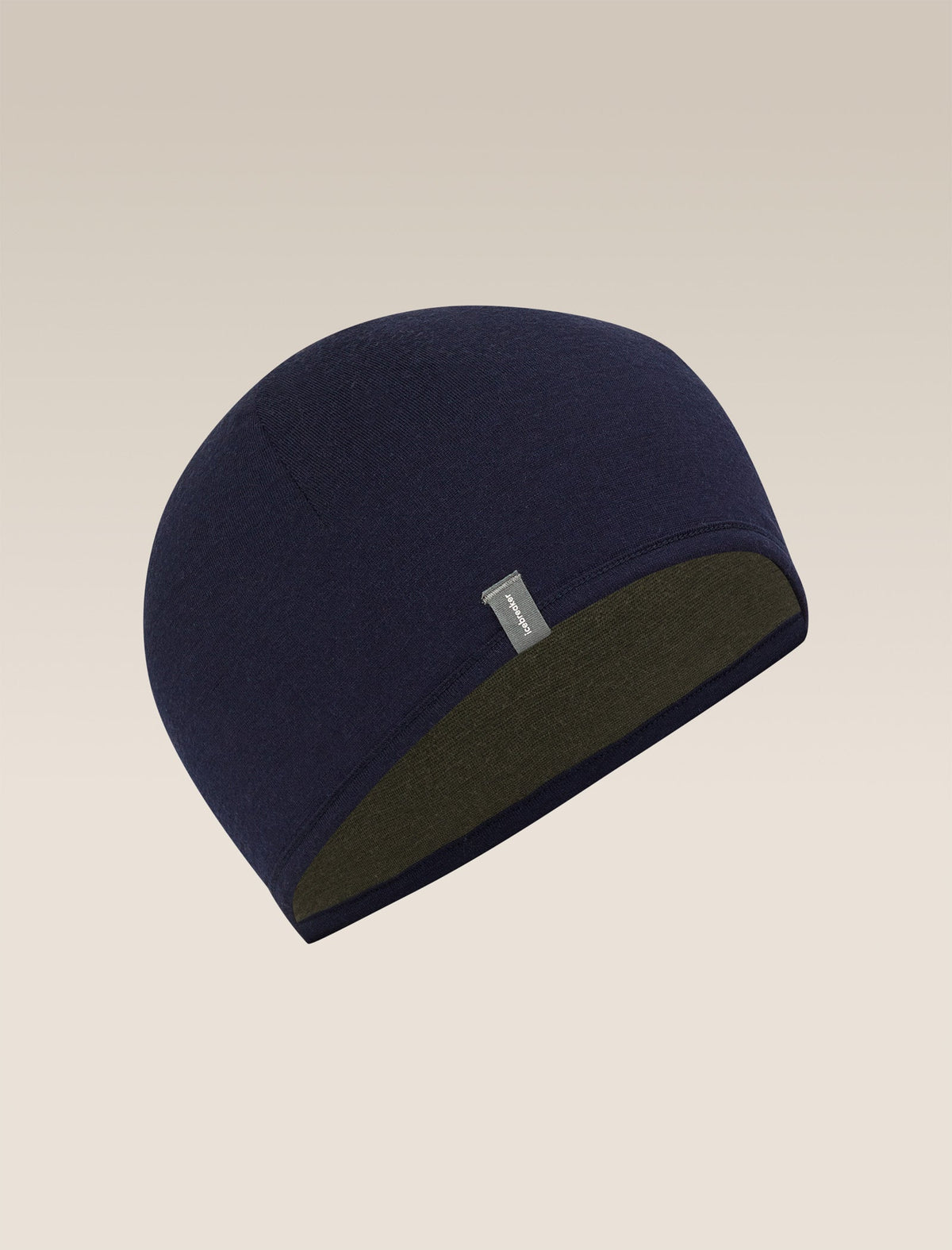 Icebreaker Pocket Hat Adult Reversible Toque - Loden/Navy, view 3