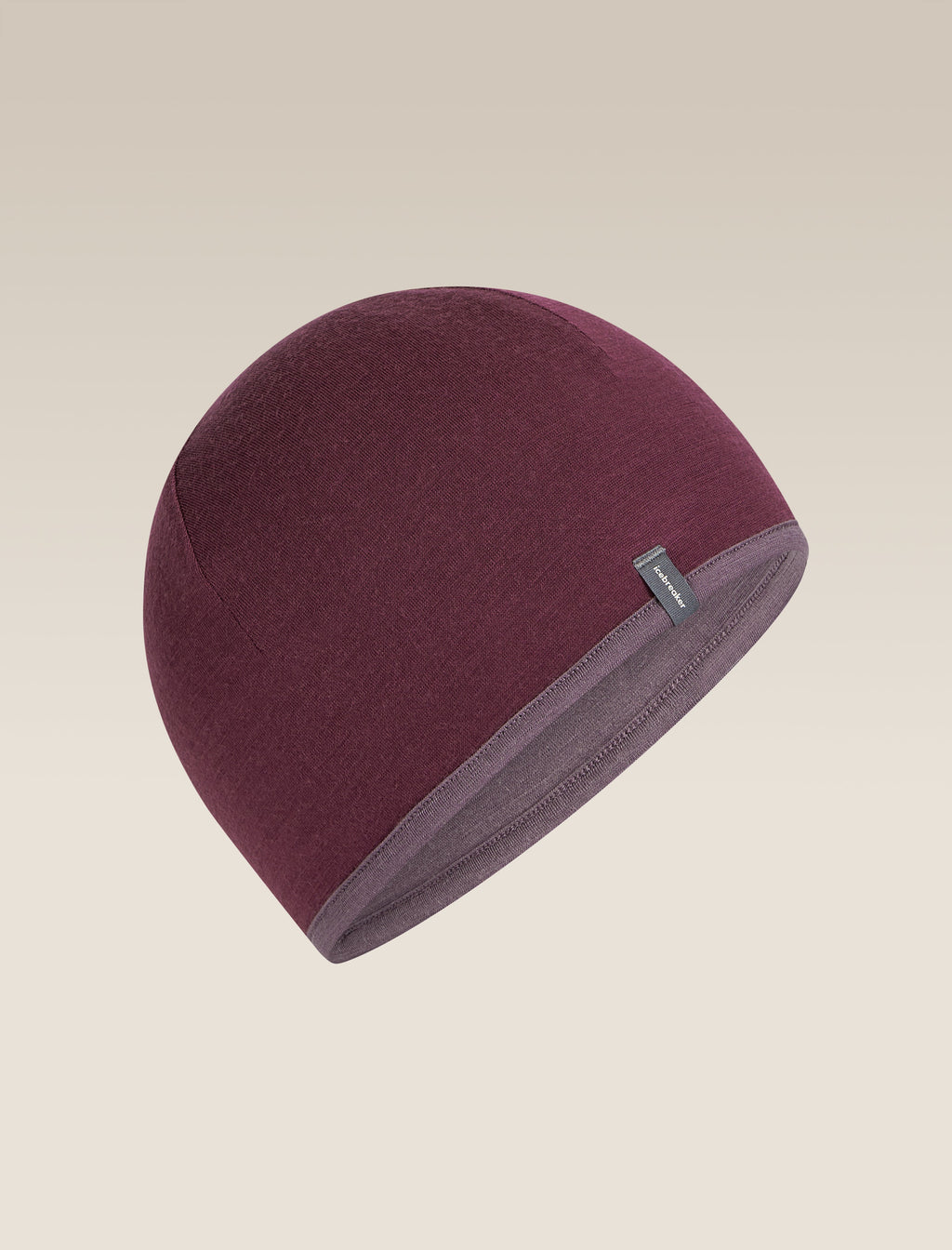 Icebreaker Pocket Hat Adult Reversible Toque - Dark Berry/Plum, view 4