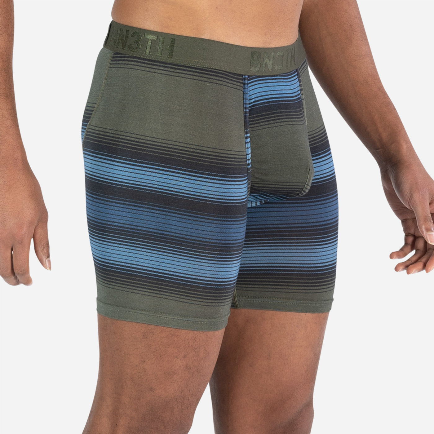 BN3TH Classic Icon Boxer Brief Rhythm Moss on model