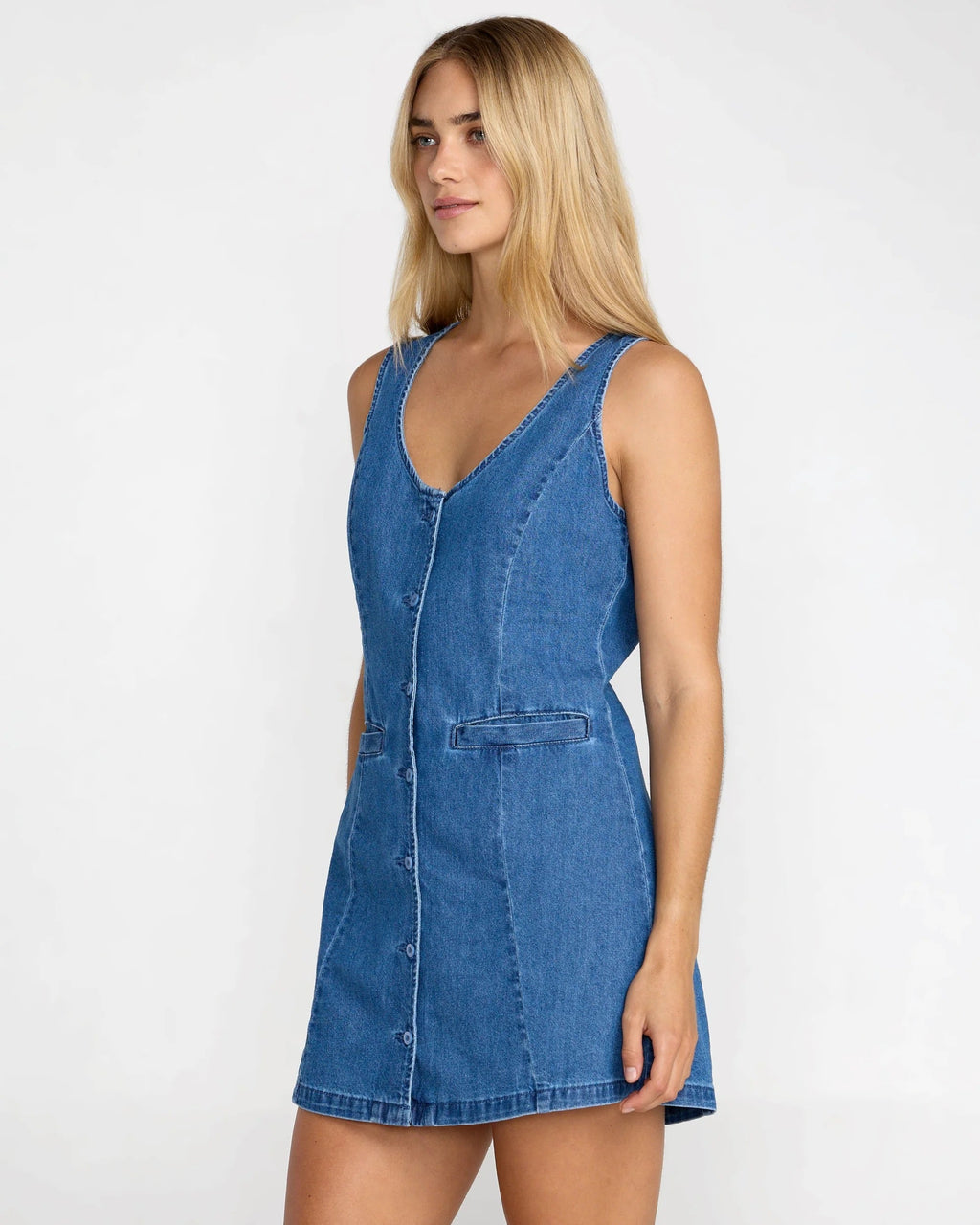 RVCA Lainey Mini Dress - Crystal Blue