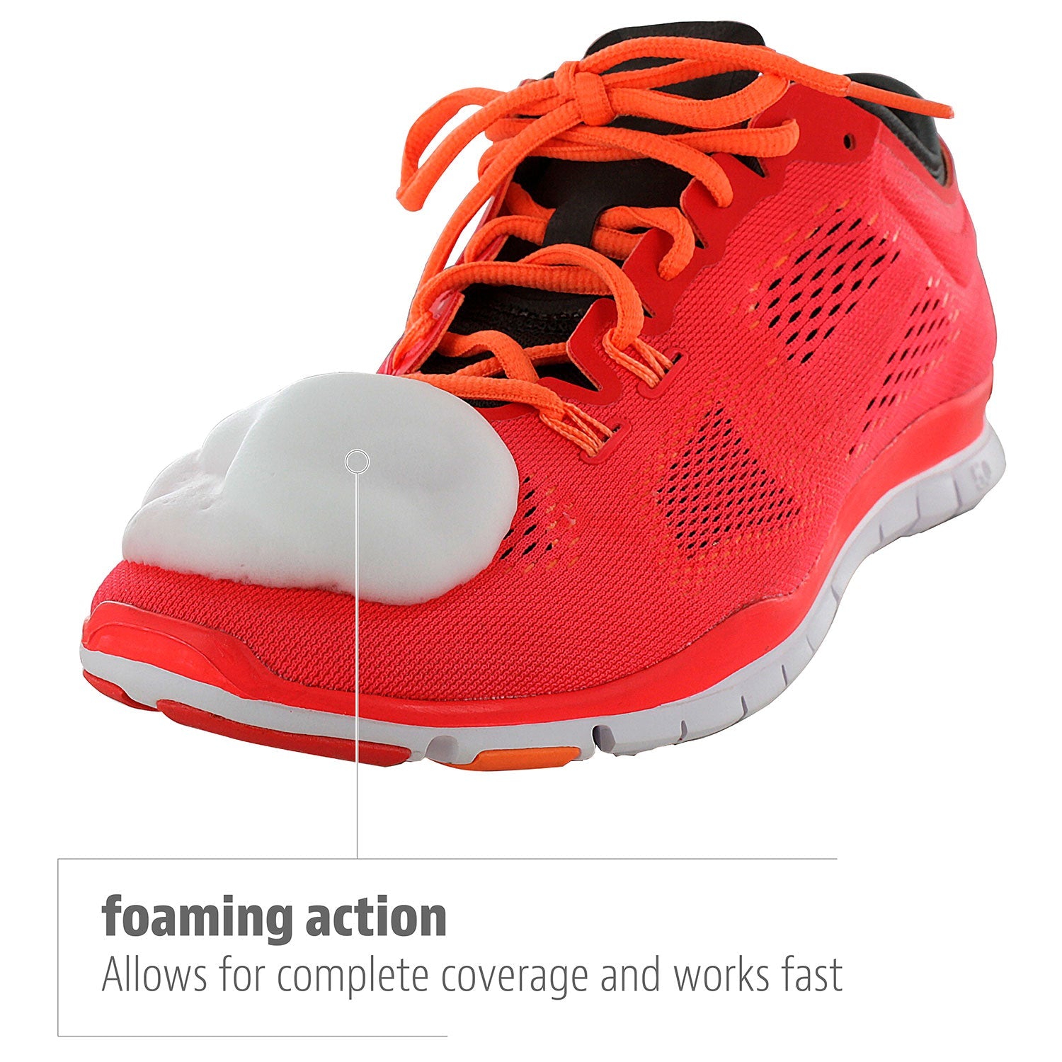 Sof Sole Instant Cleaner foaming action