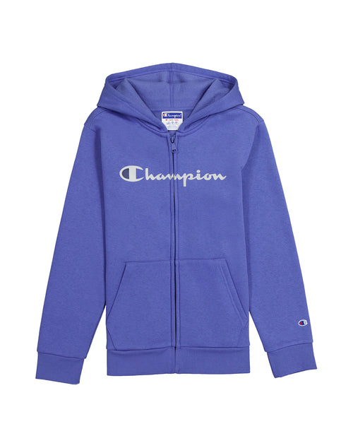 Champion Youth Classic Script Logo Powerblend Full-Zip
