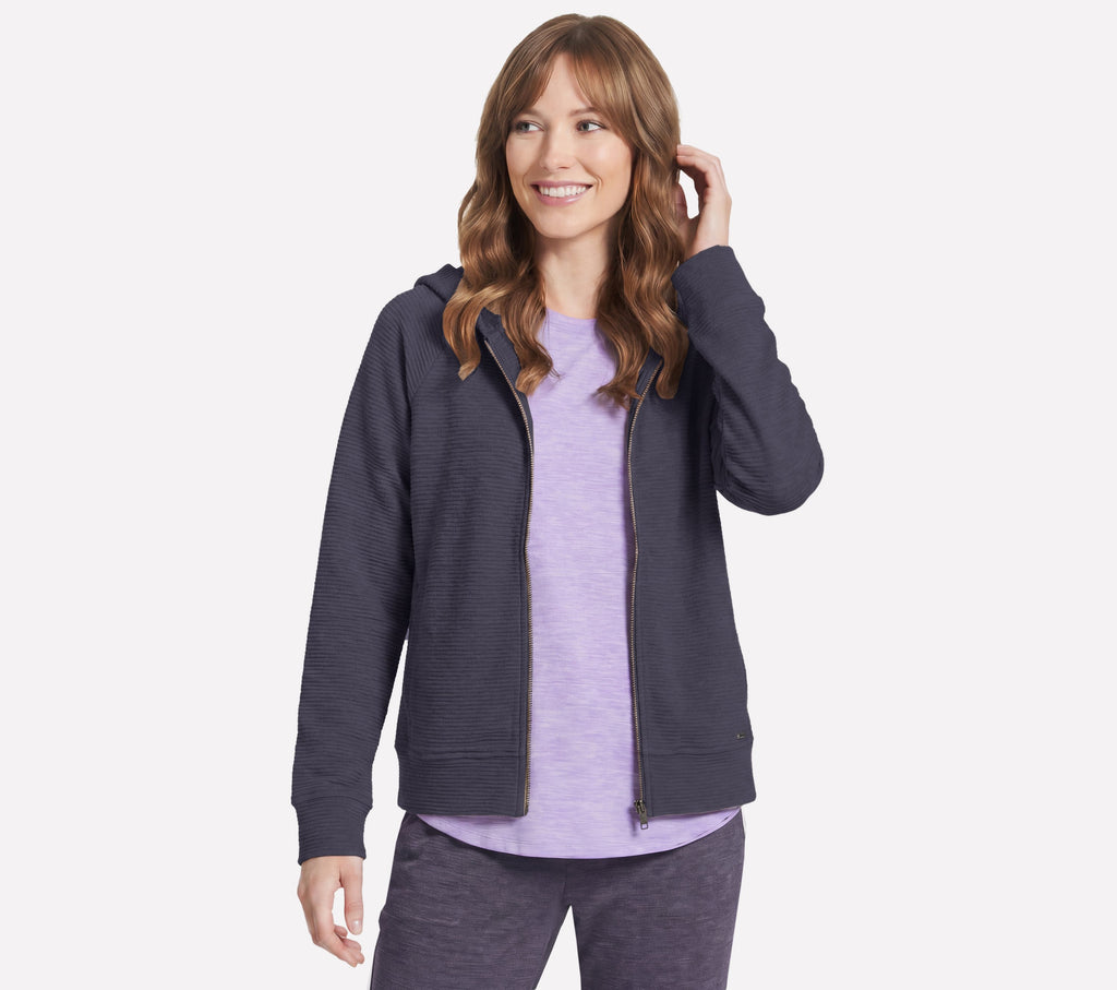 Skechers Women's GO LUXE Ottoman Jacket - Gray - open