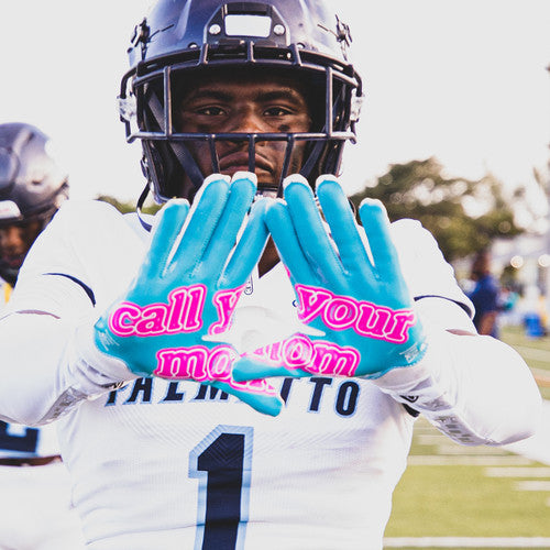 "Call Your Mom" Doom Adult Receiver Football Gloves