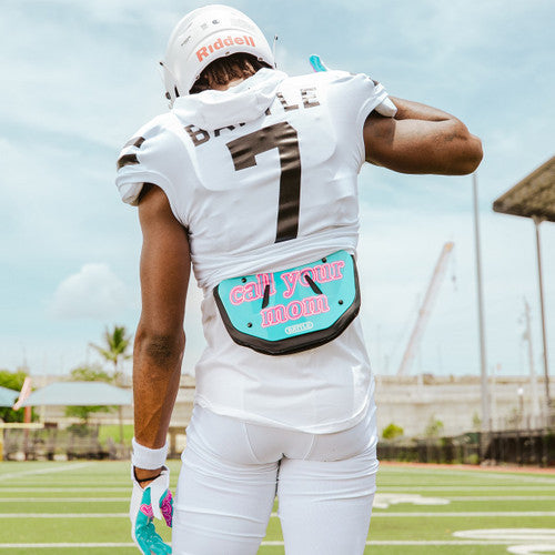 "Call Your Mom" Adult Chrome Football Back Plate