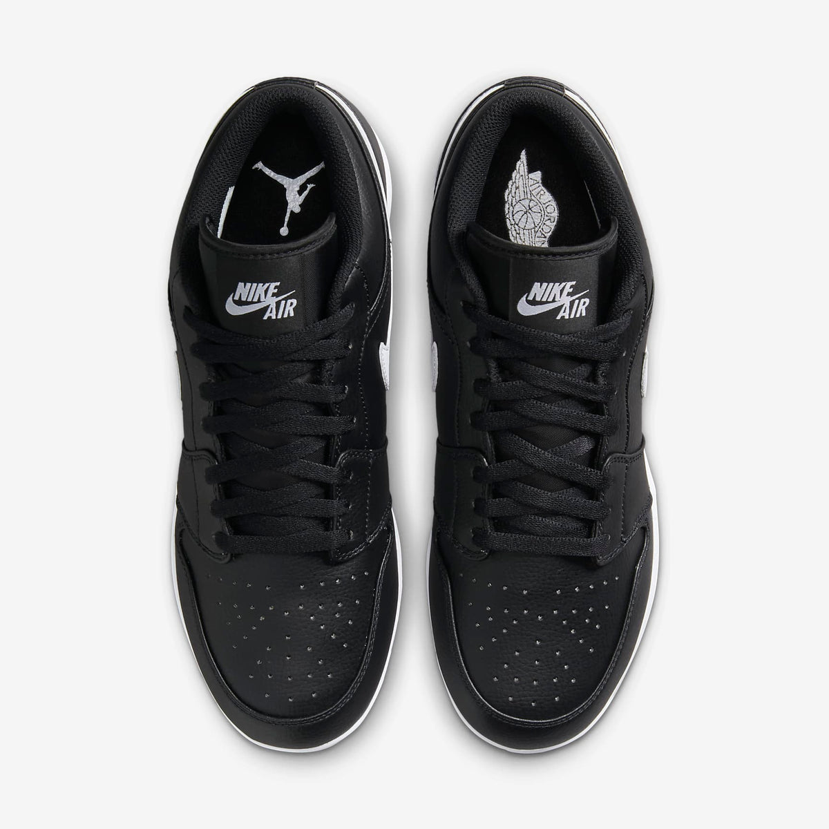 Jordan Men's Air Jordan 1 Retro MCS Low Baseball Cleats - Black - top-down