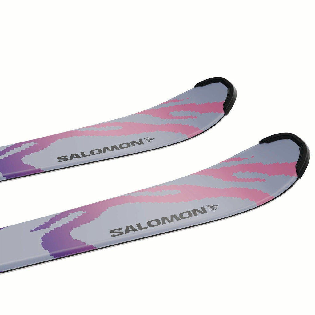Salomon Junior QST S skis in Cosmic Sky, tip detail