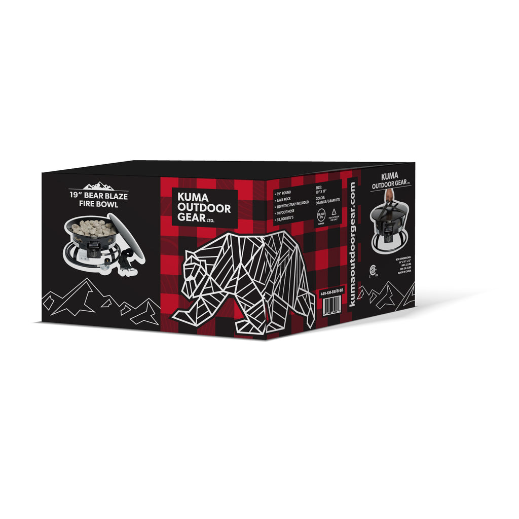 Kuma Bear Blaze Fire Bowl - 19"