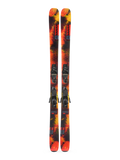 K2 Men's Reckoner 92 QuikClik Free Skis 2026 - Orange/Black, topsheet view with bindings