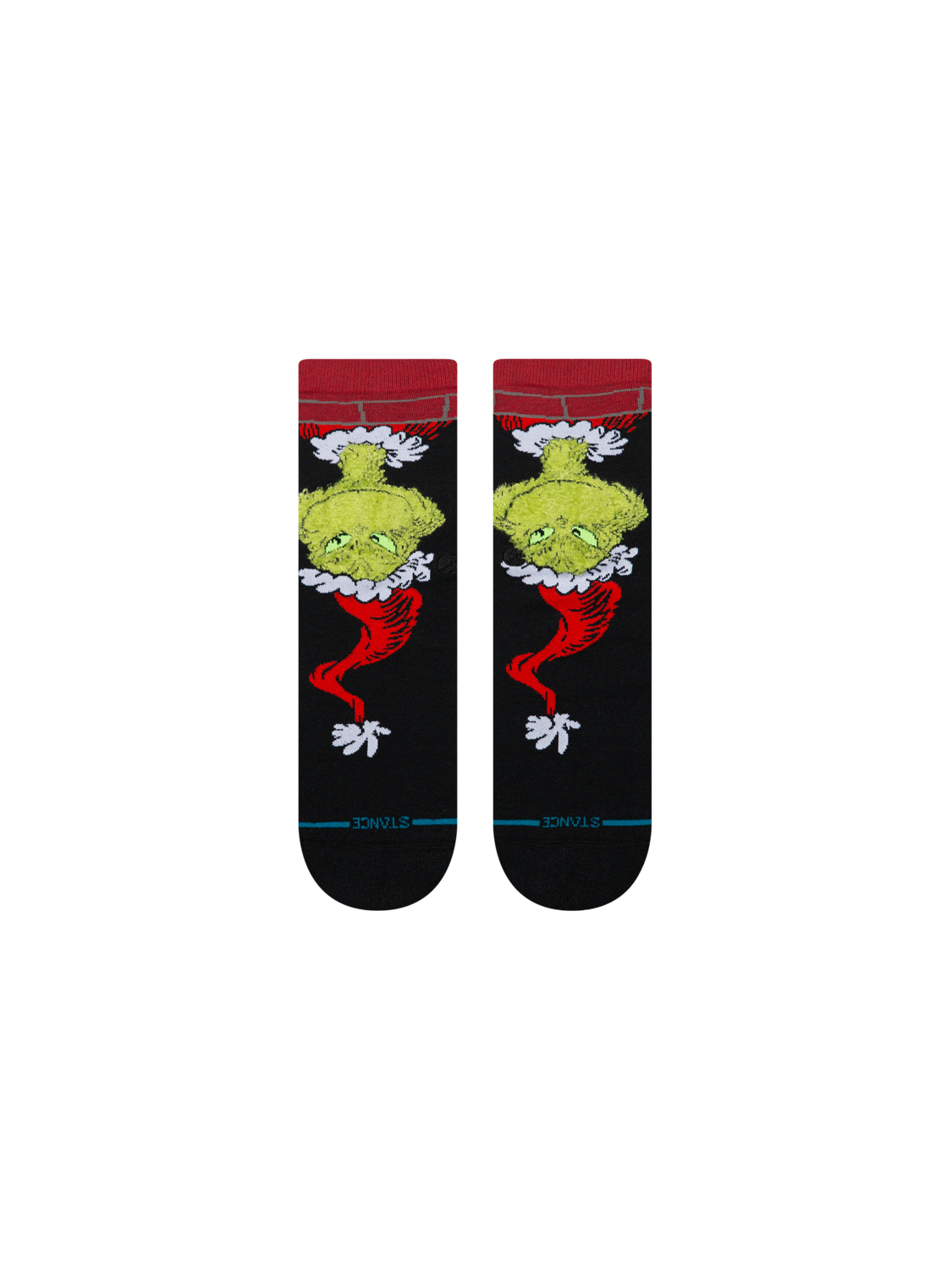 Stance Kids The Grinch X Down The Chimney Crew Socks - BLACK, alternate view