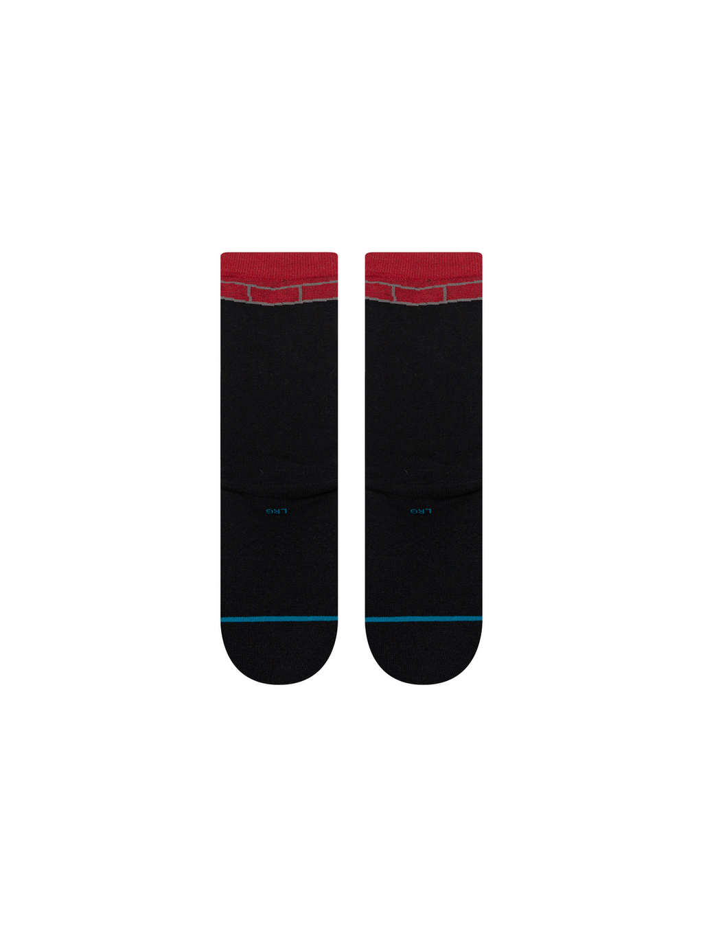 Stance Kids The Grinch X Down The Chimney Crew Socks - BLACK, back view