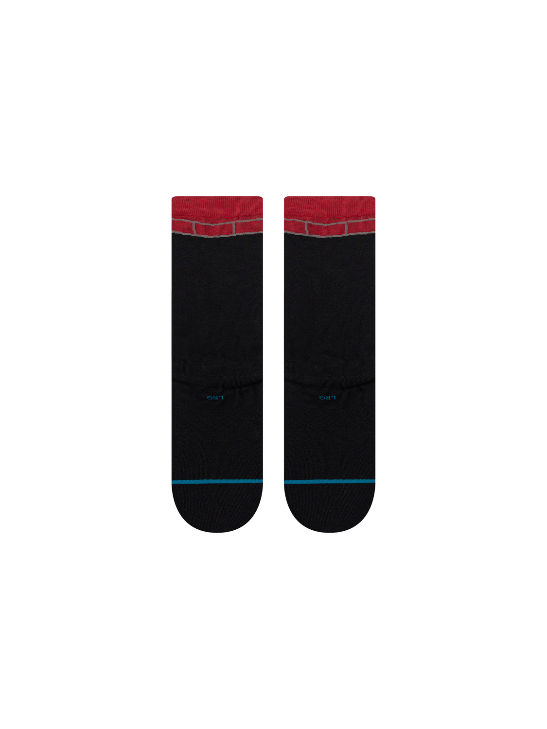 Stance Kids The Grinch X Down The Chimney Crew Socks - BLACK, back view