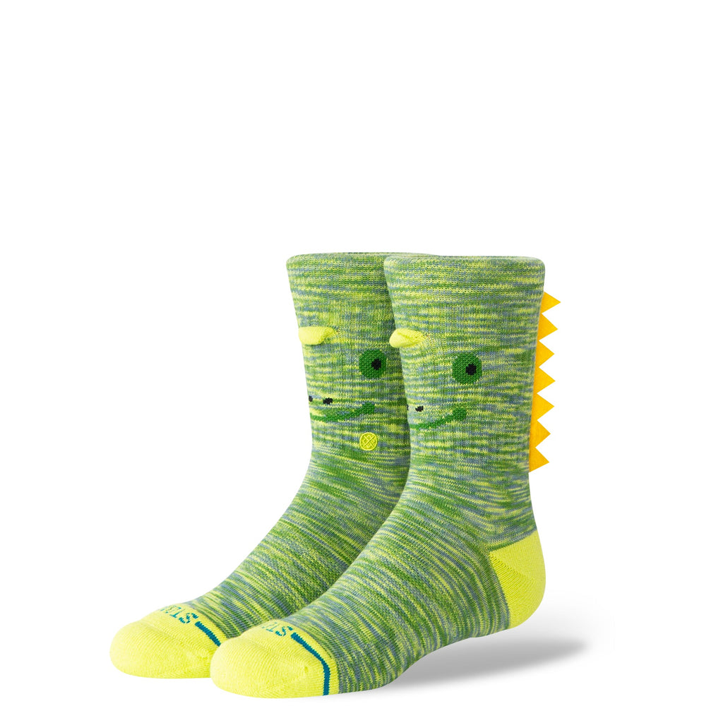 Stance Kids' Spikey Crew Socks - Green - front