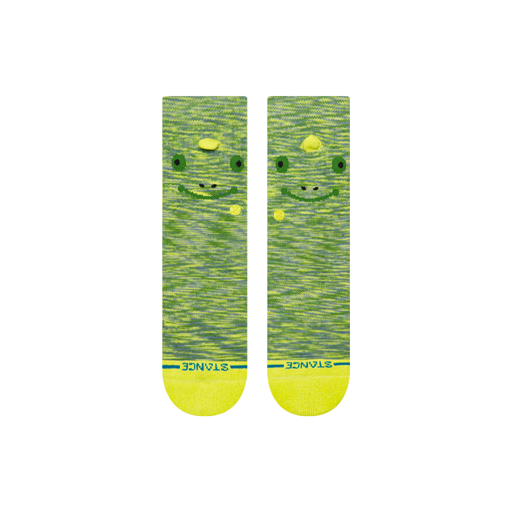 Stance Kids' Spikey Crew Socks - Green - flat detail