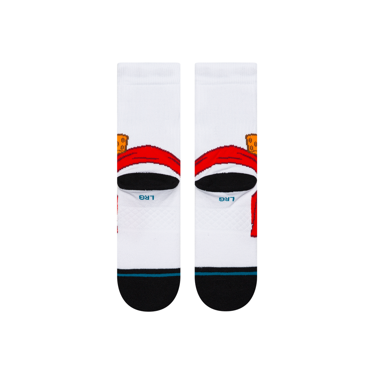 Stance Kids Frosty The Snowman Crew Socks - WHITE, back view