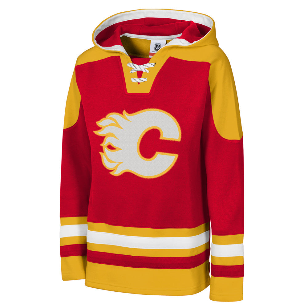 Outerstuff Youth Calgary Flames Ageless Must Have Lacer Hoodie - front