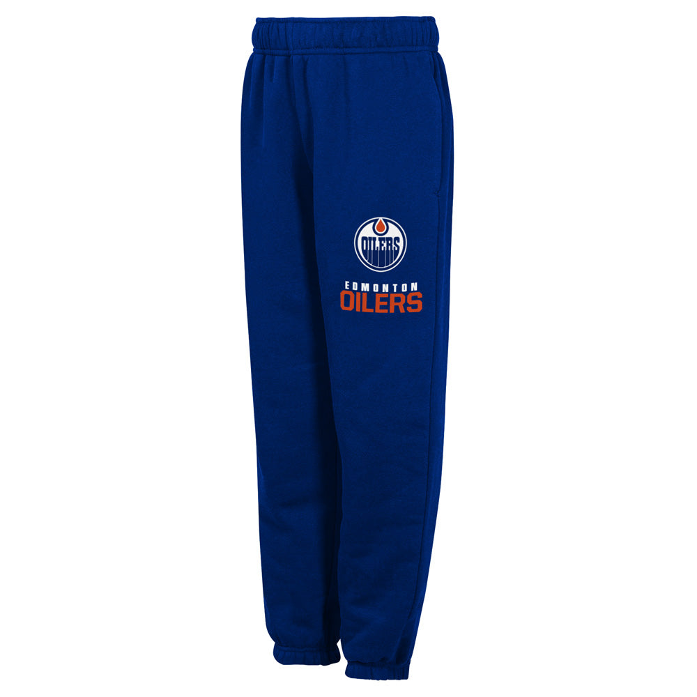 Outerstuff Youth Edmonton Oilers Instant Hit Fleece Pants - Royal, front view
