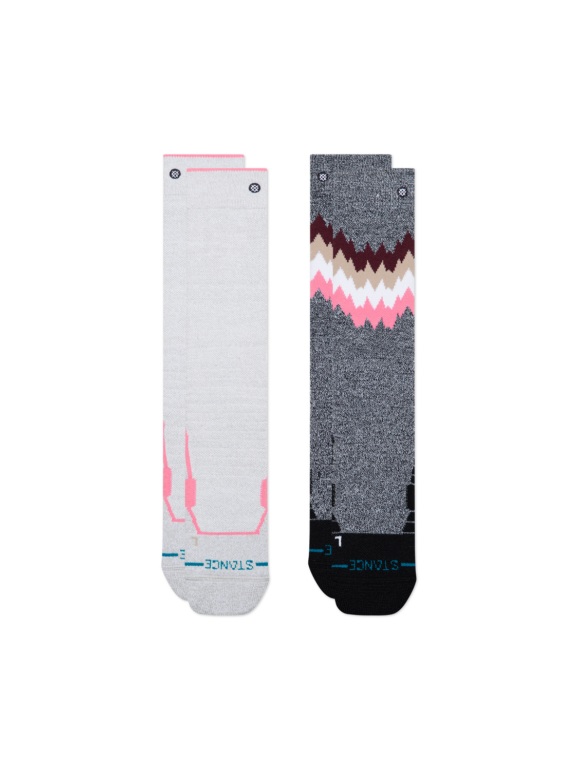 Stance Kids 2X Mid Poly Snow OTC Socks - 2 Pack - Grey