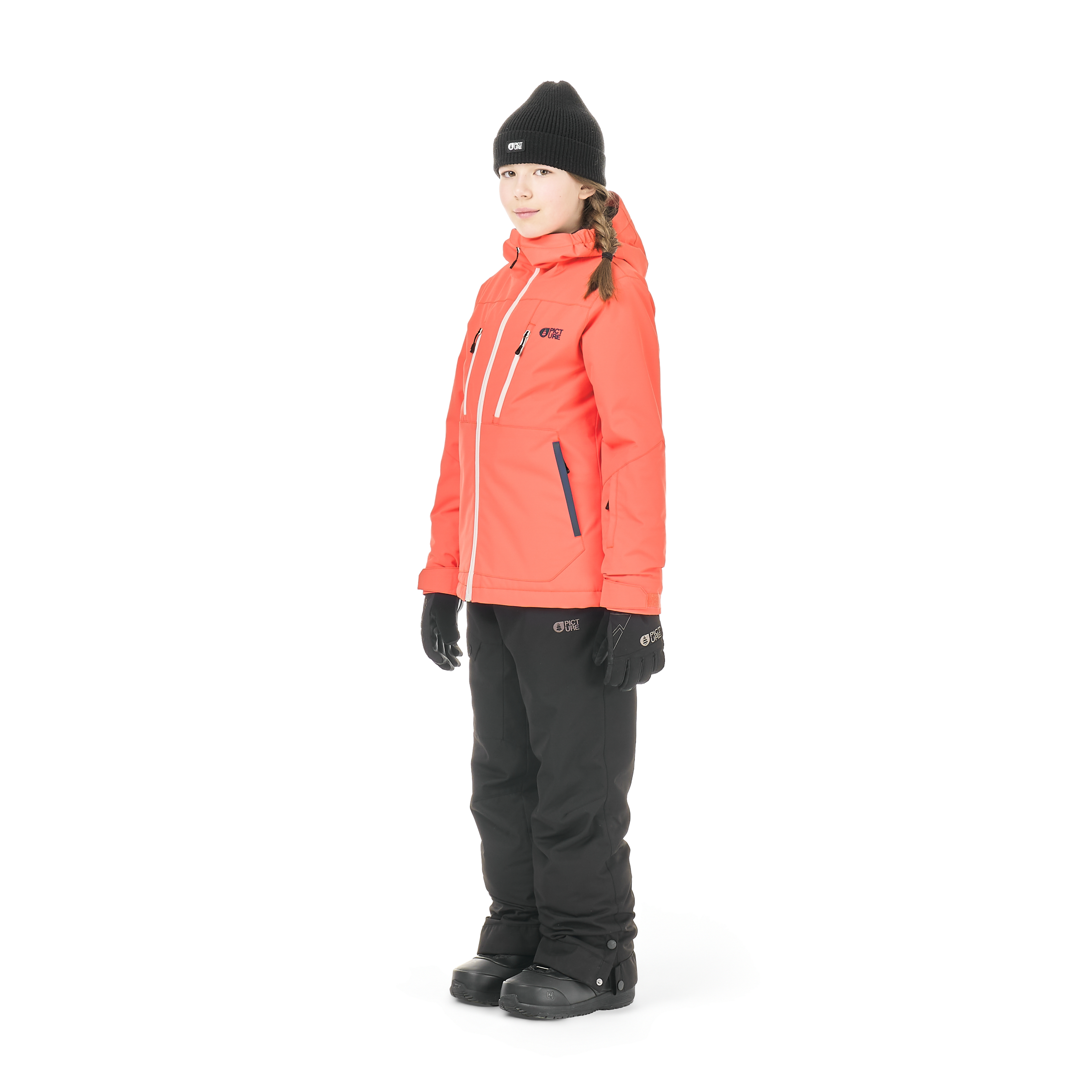 Picture Organic Girl's Youth Miniakin Jacket - Living Coral - view 2