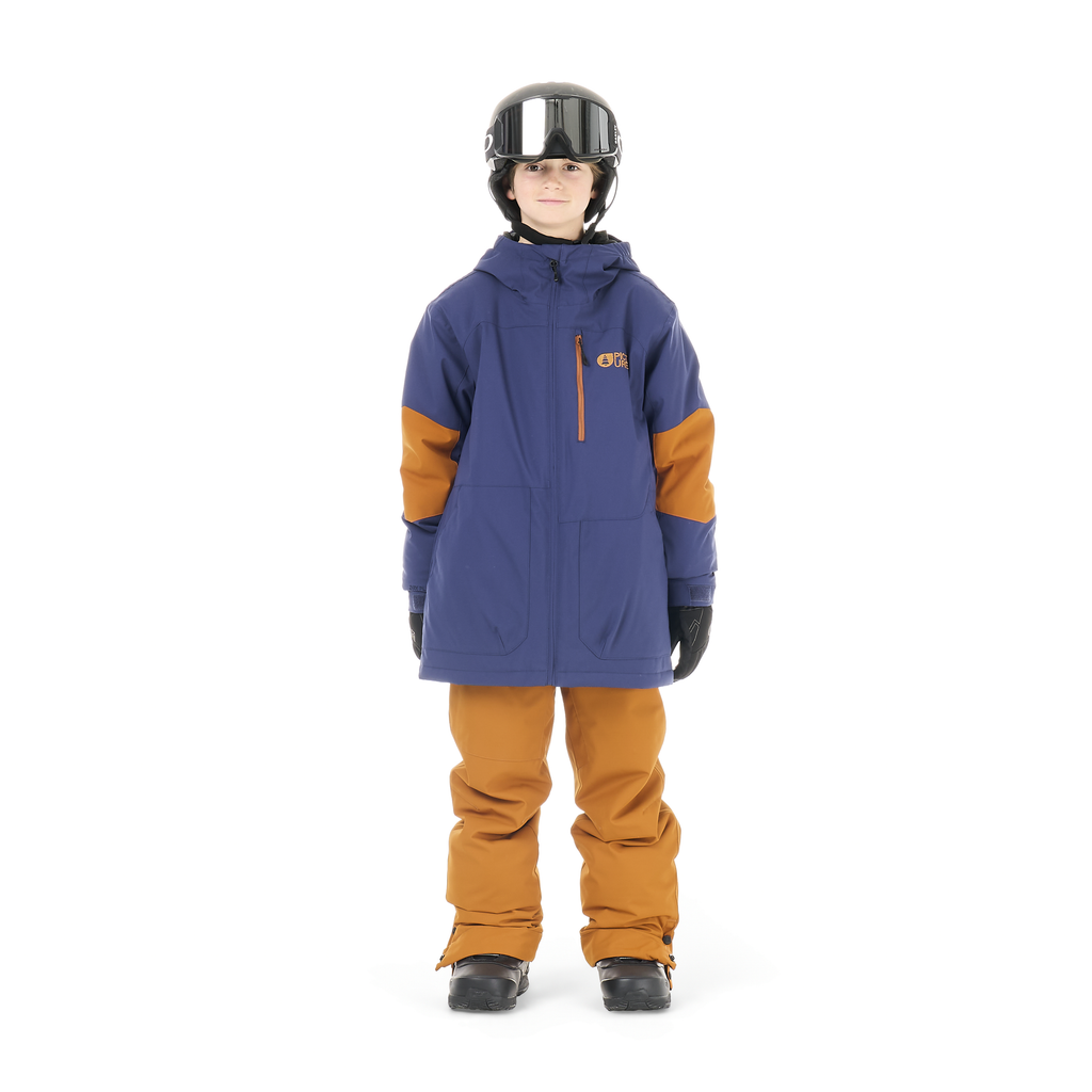 Picture Organic Boy's Youth Daumy Jacket in Patriot Blue - on model front