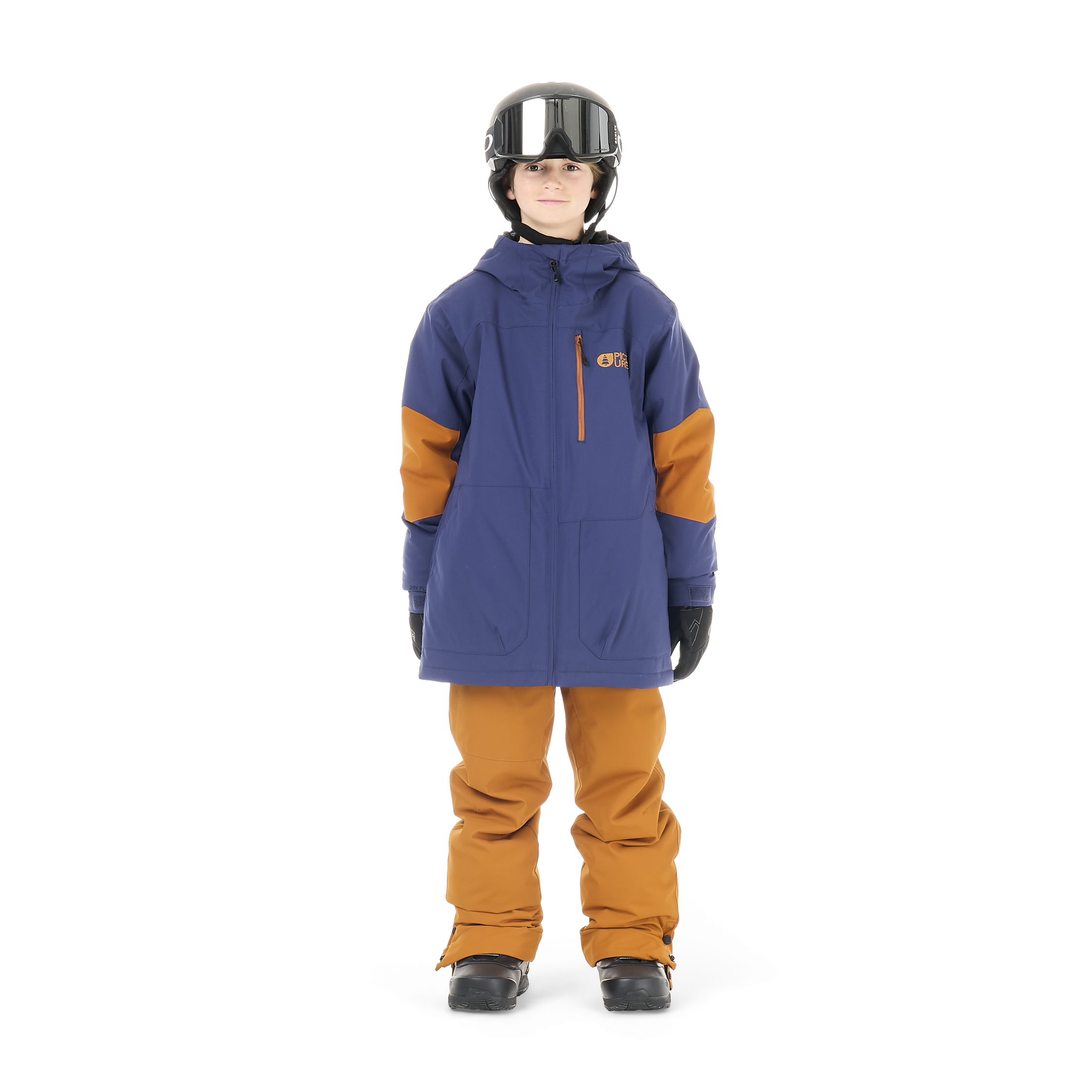 Picture Organic Boy's Youth Daumy Jacket in Patriot Blue - on model front