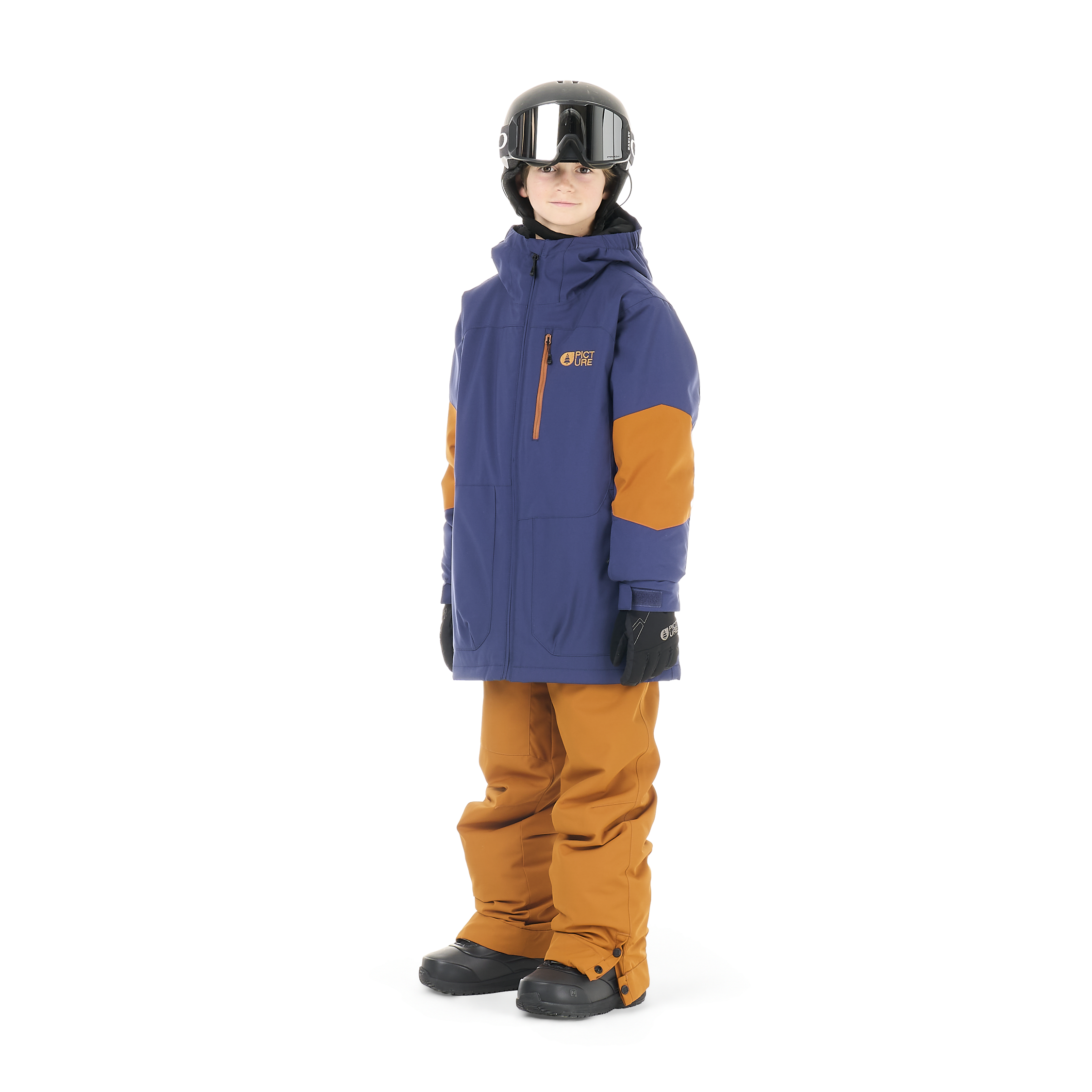 Picture Organic Boy's Youth Daumy Jacket in Patriot Blue - on model side