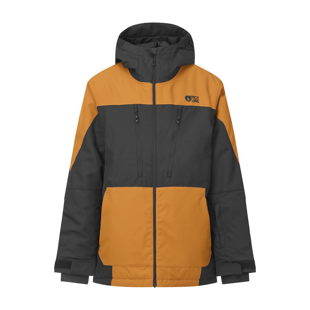 Picture Organic Boy's Youth Minikin Jacket in Camel Coffee - flat front