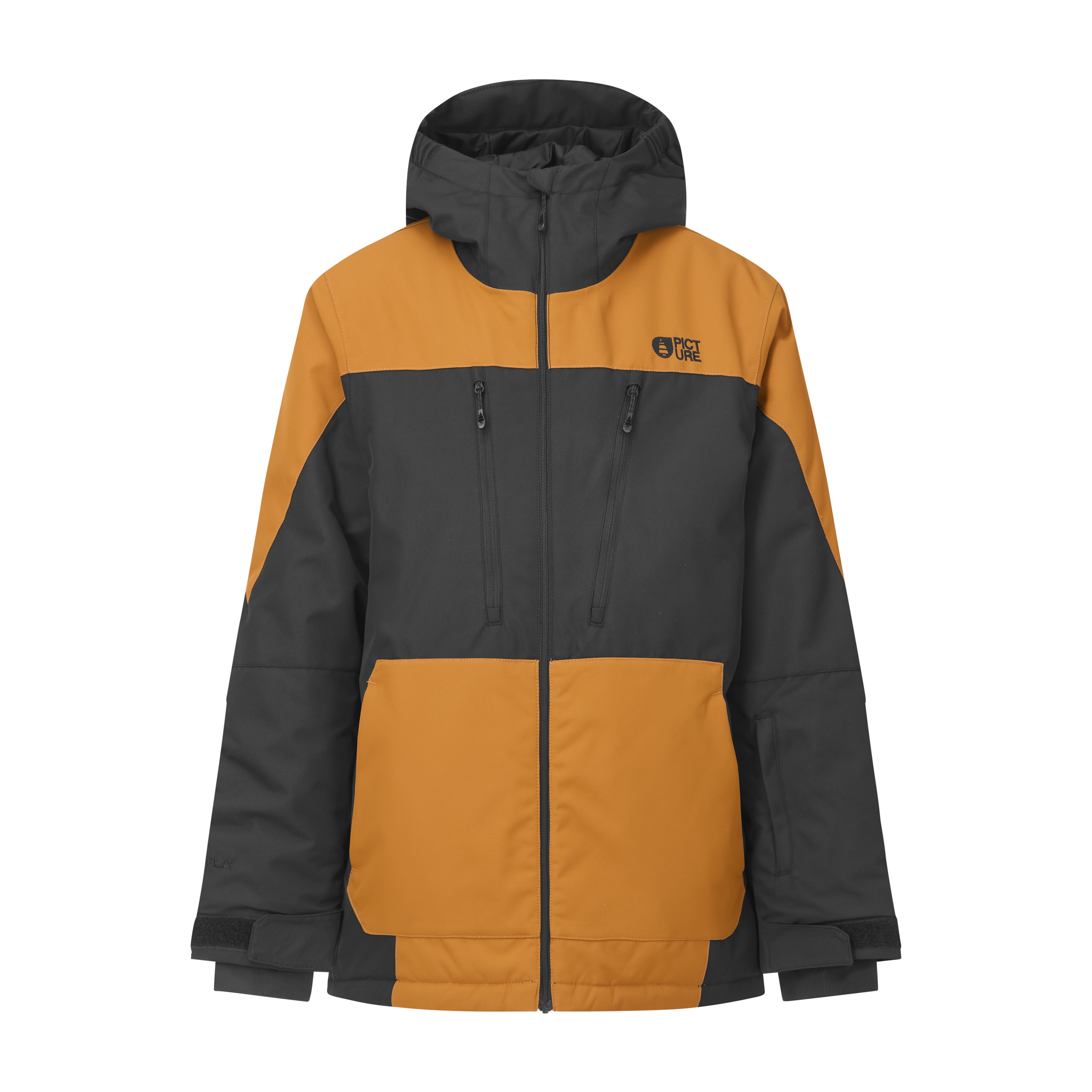 Picture Organic Boy's Youth Minikin Jacket in Camel Coffee - flat front