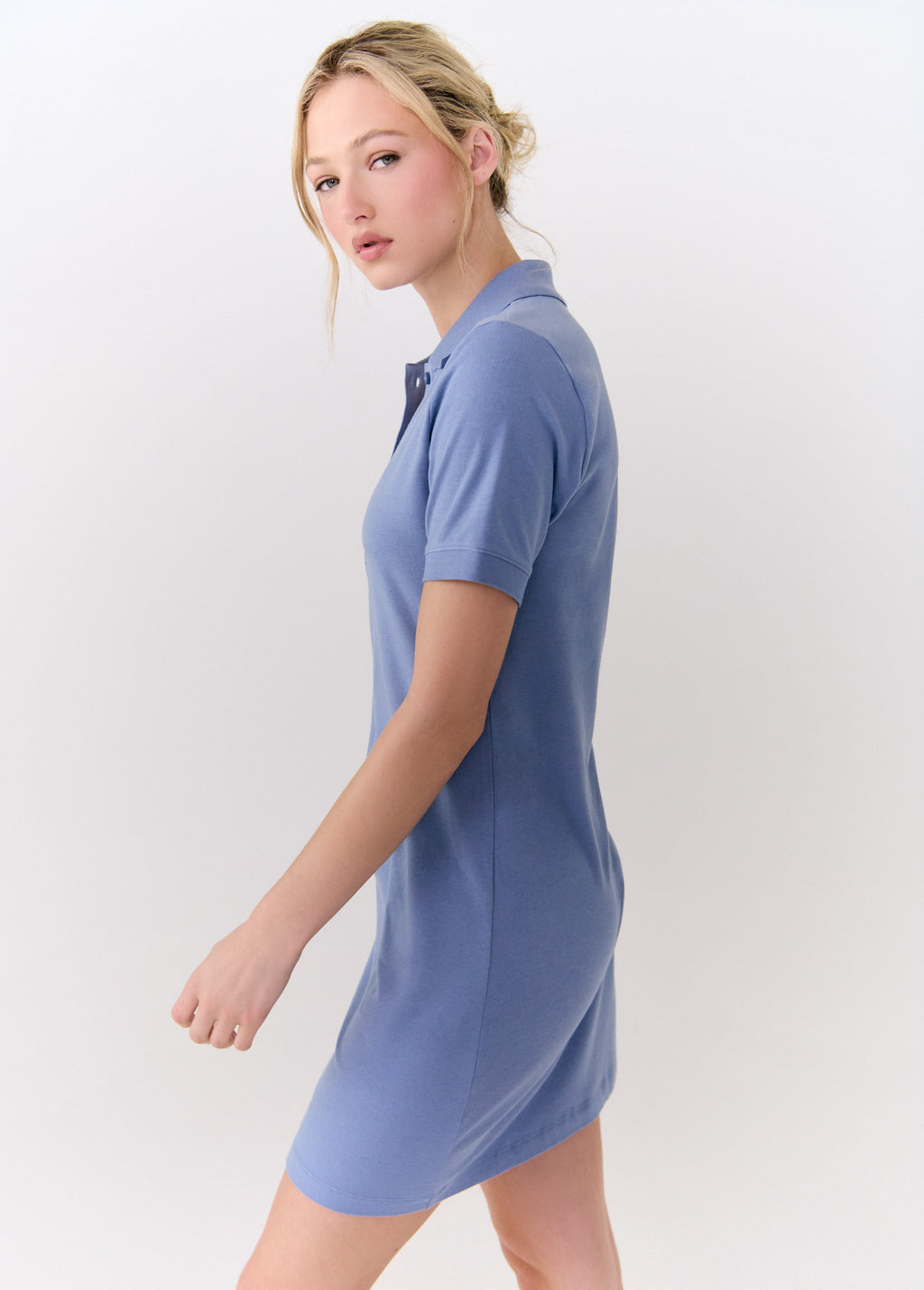 Lole Effortless Polo Dress Blue - side