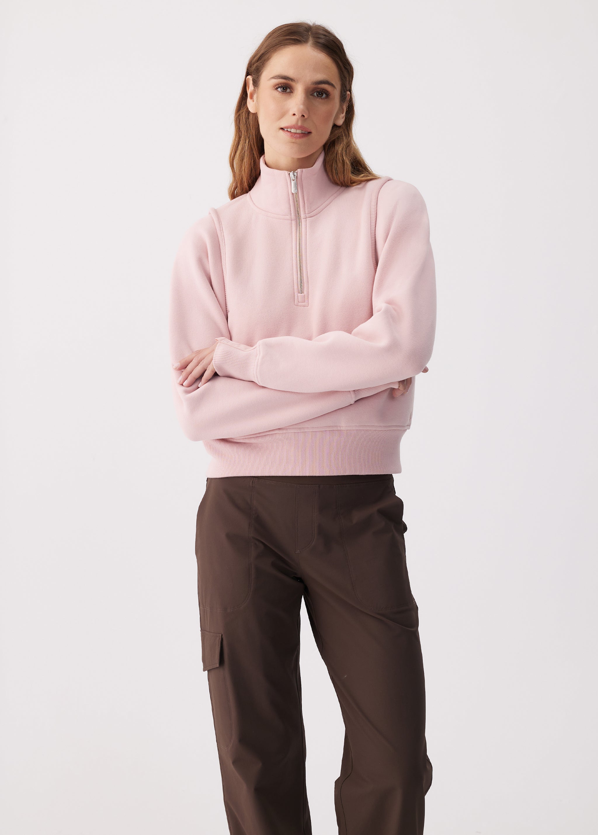Lole Women's Icone Max Half Zip Top - BALLERINA